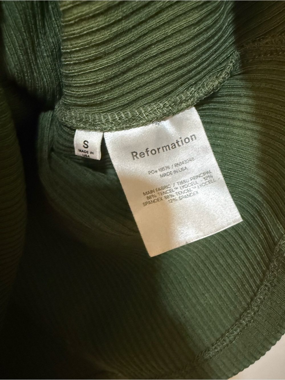 Reformation Ribbed Cami Tank Top - Picture 3 of 4